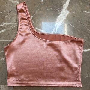 Better Be Rose Gold One-Shoulder Top